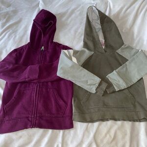 Stylish Kids' Maroon and Olive Hoodies